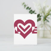 Liefde in Wijnse Paars Briefkaart (Staand voorkant)