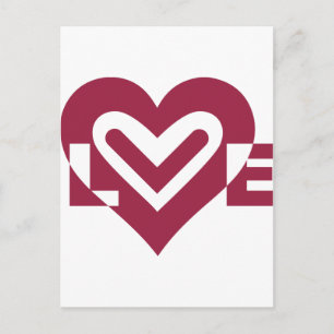 Liefde in Wijnse Paars Briefkaart