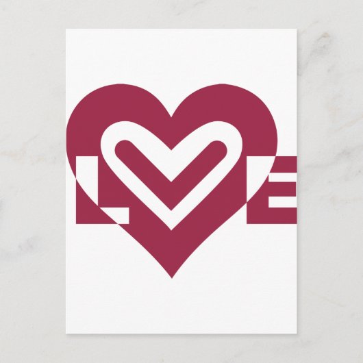 Liefde in Wijnse Paars Briefkaart (Voorkant)