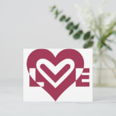 Liefde in Wijnse Paars Briefkaart (Staand voorkant)