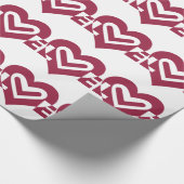 Liefde in Wijnse Paars Cadeaupapier (Hoek)