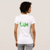 Liefde in wit goud en groen t-shirt (Achterkant volledig)