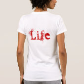 Liefde in  wit groen en rood t-shirt (Achterkant)