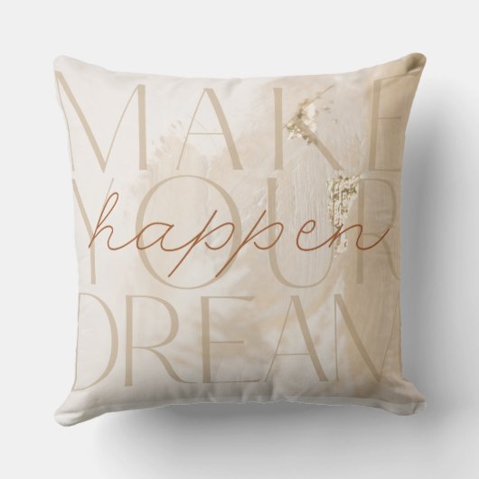 Liefde in Wit Script met Hart Custom Photo Throw Kussen (Achterkant)