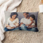 Liefde in witboek met aangepaste hartfoto kussen (Deken)