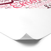 Liefde in woorden. Romantische typografie. Poster (Hoek)