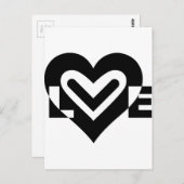 Liefde in zwart briefkaart (Voorkant / Achterkant)