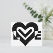 Liefde in zwart briefkaart (Staand voorkant)