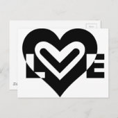 Liefde in zwart briefkaart (Voorkant / Achterkant)