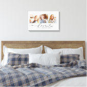 Liefde in zwart hart script aangepaste foto collag canvas afdruk (Insitu (Slaapkamer))