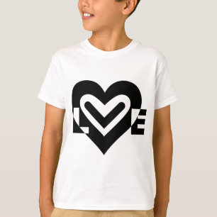 Liefde in zwart t-shirt