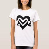 Liefde in zwart t-shirt (Voorkant)