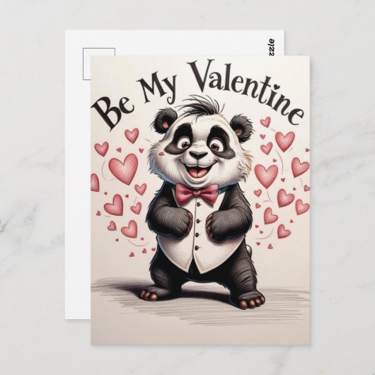 Liefde in zwart-wit briefkaart (Voorkant / Achterkant)