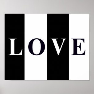 LIEFDE IN ZWART & WIT Muurkunst Kamer Decoratie