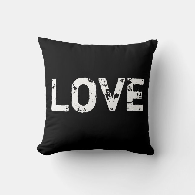 Liefde in zwart-wit Pillow Kussen (Voorkant)