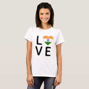 Liefde - Indiase vlag T-shirt