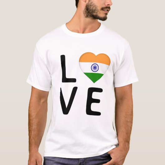 Liefde - Indiase vlag T-shirt (Voorkant)