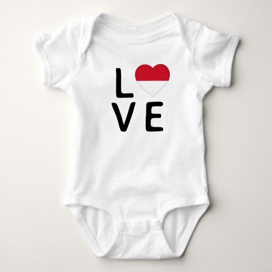 Liefde - Indonesische vlag Romper (Voorkant)