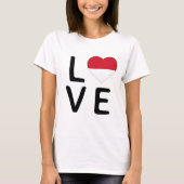 Liefde - Indonesische vlag T-shirt (Voorkant)