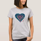 Liefde Infinity Heart - Blauw en Roze T-shirt (Voorkant)