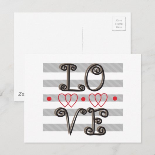 Liefde Infinity Times Love Infinity Briefkaart (Voorkant / Achterkant)