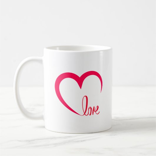 Liefde-infused hart design koffie Mok (Links)