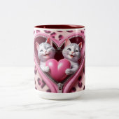 Liefde Infusie: Aangepaste Valentijnsdag Koffie Mo Tweekleurige Koffiemok (Center)