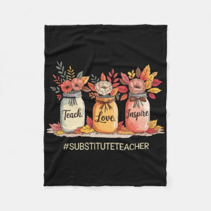 Liefde Inspireren Leer Pot Vervangend Leraar Terug Fleece Deken