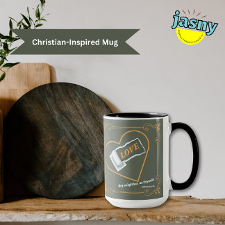 Liefde Inspirerend Christelijke Schrift tweetonig Mok