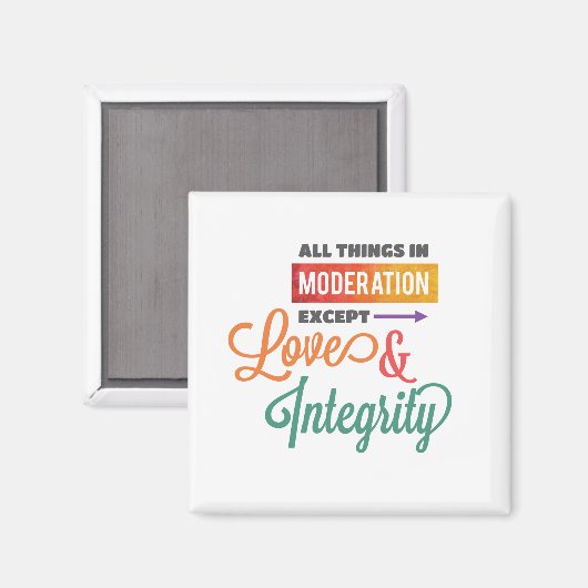 Liefde & Integriteit Magneet (Voorkant / Achterkant)