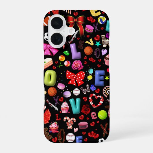 Liefde iPhone 16 Hoesje (Achterkant)
