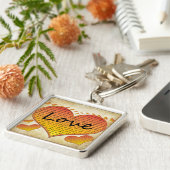 Liefde is 1 Corinthians 13 Harten Sleutelhanger (Zijkant)