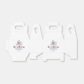 Liefde is aan het broeien bruine blauwe bruidsdouc bedankdoosjes (Uitgevouwen)