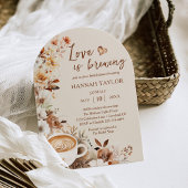 Liefde is aan het brouwen Boho Coffee Bruidsuitnod Kaart