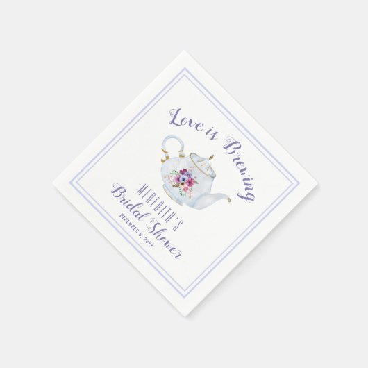 Liefde is aan het Brouwen Bruids Tea Party Servet (Hoek)