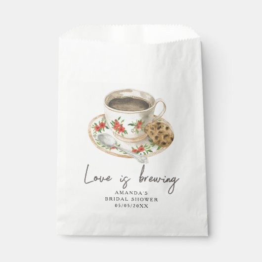 Liefde is aan het brouwen Bruidsmeisjesfeest koffi Bedankzakje (Voorkant)