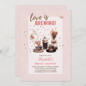 Liefde is aan het brouwen BRUIDSSUITE Koffie Muffi Kaart (Voorkant / Achterkant)