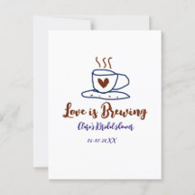 Liefde is aan het brouwen bruin blauwe bruids douc