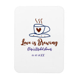 Liefde is aan het brouwen bruine blauwe bruiloft a magneet