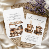 Liefde is aan het brouwen Coffee Rustieke Bruidsui Kaart