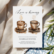 Liefde is aan het brouwen Coffee Rustieke Bruidsui