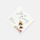 Liefde is aan het brouwen Elegante Bruiloftsshower Servet (Hoek)