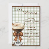 Liefde is aan het brouwen Espresso Martini Bruidsb Kaart (Voorkant)
