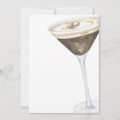 Liefde is aan het brouwen Espresso Martini Bruidsb Kaart (Achterkant)