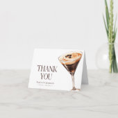 Liefde is aan het brouwen Espresso Martini Bruidsd Bedankkaart (Voorkant)