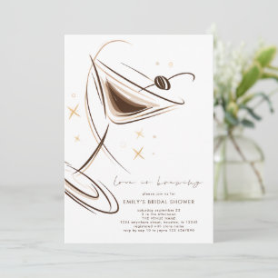 Liefde is aan het brouwen Espresso Martini Bruidsd Kaart