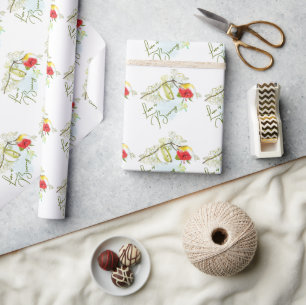 Liefde is aan het brouwen Kolibrie Thee Feestje Cadeaupapier