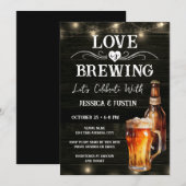Liefde is aan het brouwen koppel shower kaart (Voorkant / Achterkant)