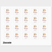 Liefde is aan het brouwen Latte Bruidsfeest Custom Vierkante Sticker (Vel)