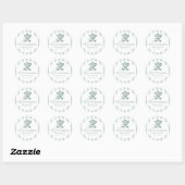 Liefde is aan het brouwen Moderne Bruiloftsdouche Ronde Sticker (Vel)